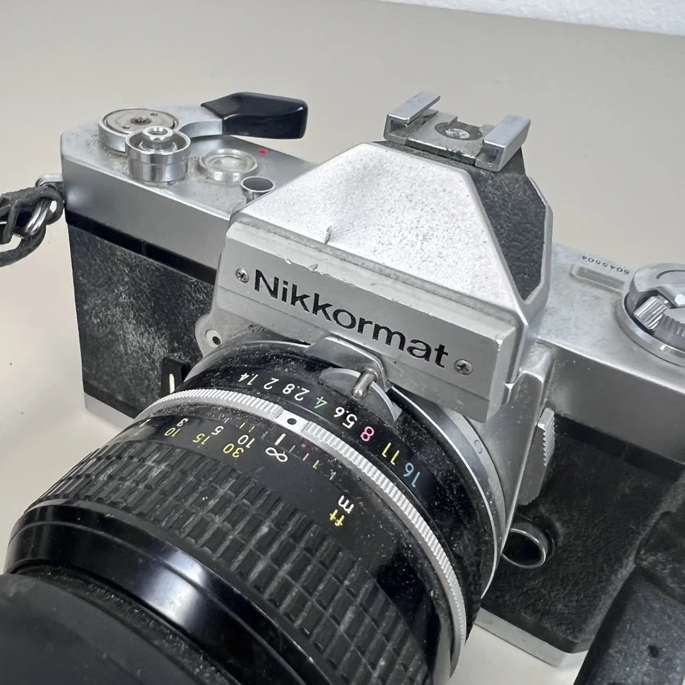 Nikkormat FT2 35mm SLR Film Camera w/ Nikon Nikkor 50mm f/1.4 Lens UNTESTED